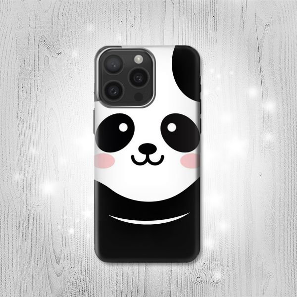 Cute Panda Cartoon Hard & Leather Flip Case iPhone 17 Pro Max Air
