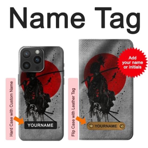 Japan Flag Samurai Hard & Leather Flip Case iPhone 18 Pro Max Air