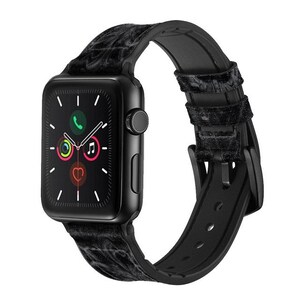Dark Gothic Löwenanzug Leder & Silikon Smart Watch Bandband für Apple Watch iWatch Serie 9 8 7 6 5 4 3 2 1 SE