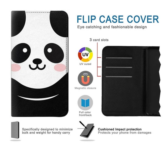Cute Panda Cartoon Hard & Leather Flip Case iPhone 17 Pro Max Air