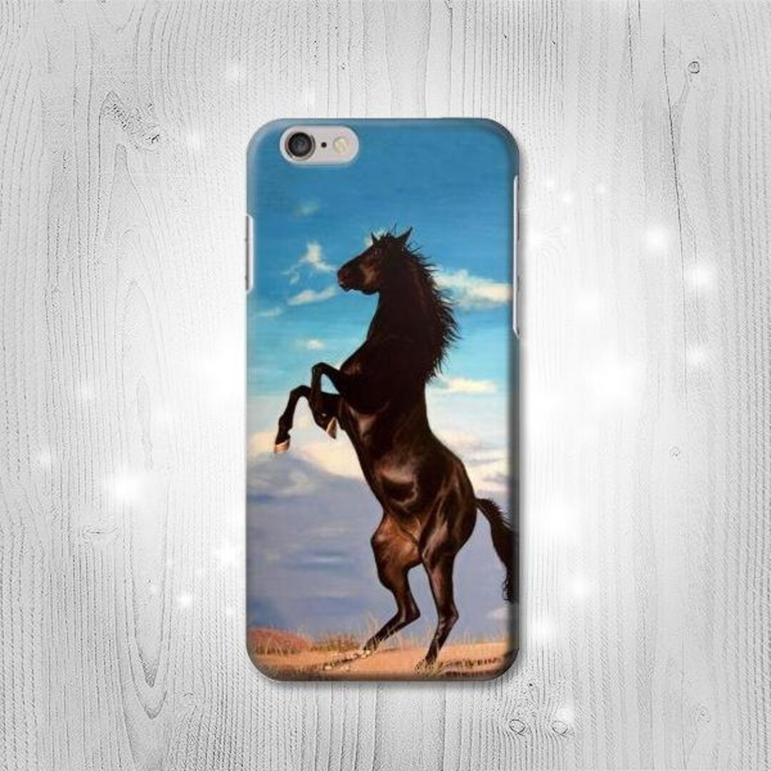 Wild Black Horse Hard & Leather Flip Case Iphone 14 Pro Max - Etsy