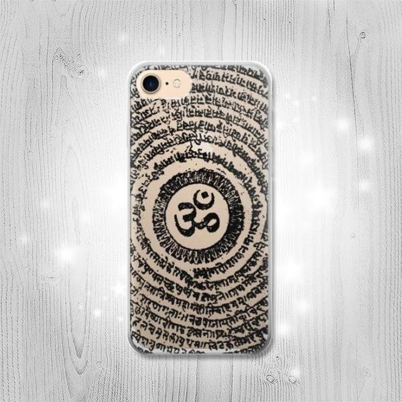 Om Symbol Tattoo Transparent Clear Case For iPhone 12 Pro Samsung Galaxy Google HTC LG Motorola OnePlus Huawei Sony