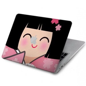 Japan Hina Doll Kimono Sakura Hartschale für MacBook Pro 13, MacBook Air 13 Hülle A2337 A2338 M1, MacBook Pro 16 Zoll 15 Zoll 12 Zoll