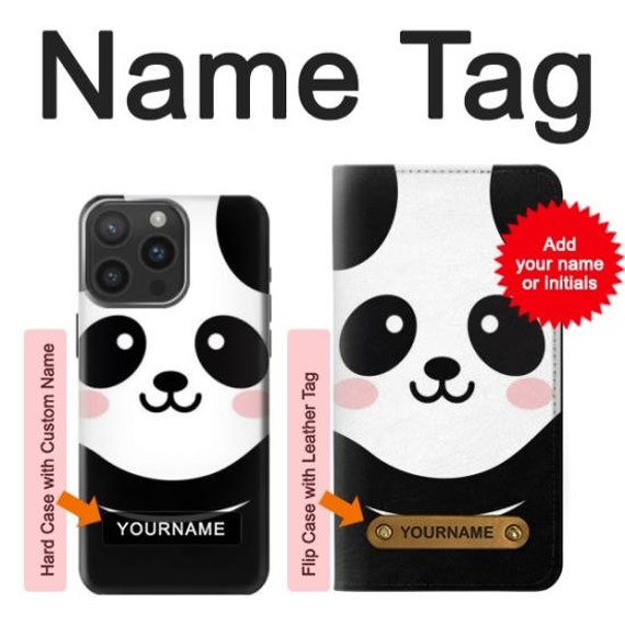 Cute Panda Cartoon Hard & Leather Flip Case iPhone 17 Pro Max Air