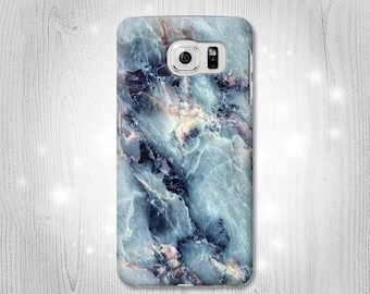 Blue Marble Texture Graphic Printed Hard & Leather Flip Case Huawei Motorola Moto G Stylus Power Motorola Razr 50 Nokia OnePlus Sony Xperia