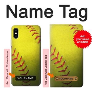 Yellow Softball Ball Hard & Leather Flip Case Huawei Motorola Moto G ...