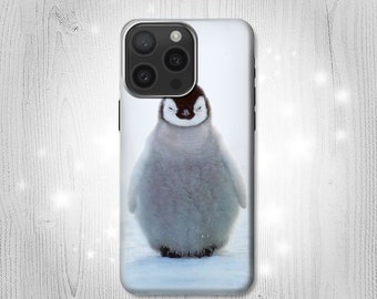 Baby Penguin Ice Hard & Leather Flip Case iPhone 15 Pro Max Plus Samsung Galaxy Z Flip 5 Fold5 Note S23 A14 Google Pixel