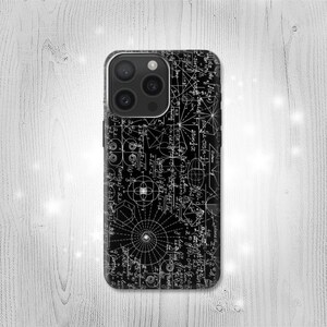 Wiskunde Blackboard harde en leren flipcase iPhone 16 Pro Max Plus Samsung Galaxy Z Flip 6 Fold6 Note S24 A15 Google Pixel