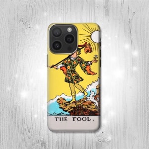 Tarot Card The Fool Capa dura e de couro com flip iPhone 16 Pro Max Plus Samsung Galaxy Z Flip 6 Fold6 Note S24 A15 Google Pixel