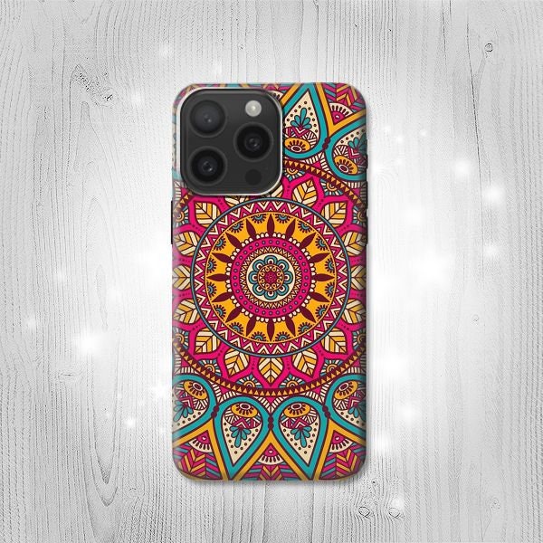 Hippie Art Pattern Hard & Leather Flip Case iPhone 15 Pro Max Plus Samsung Galaxy Z Flip 5 Fold5 Note S23 A14 Google Pixel