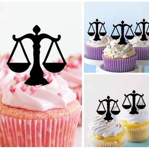 Ice Hockey Player Silhouette Cupcake Toppers - 10 Pack Acrylic Party Decor