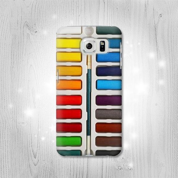 Watercolor Paint Set Hard & Leather Flip Case Huawei LG Velvet Motorola Moto G Stylus G Power Nokia OnePlus Nord Sony Xperia