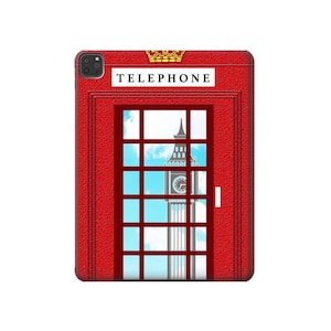 Britse telefooncel met spiegel Big Ben harde achterkant voor iPad 6 5 9,7 iPad mini 6 7 iPad Pro 12,9 11 10,5 10,2 iPad Air 3 4 5 iPad Air (2024)