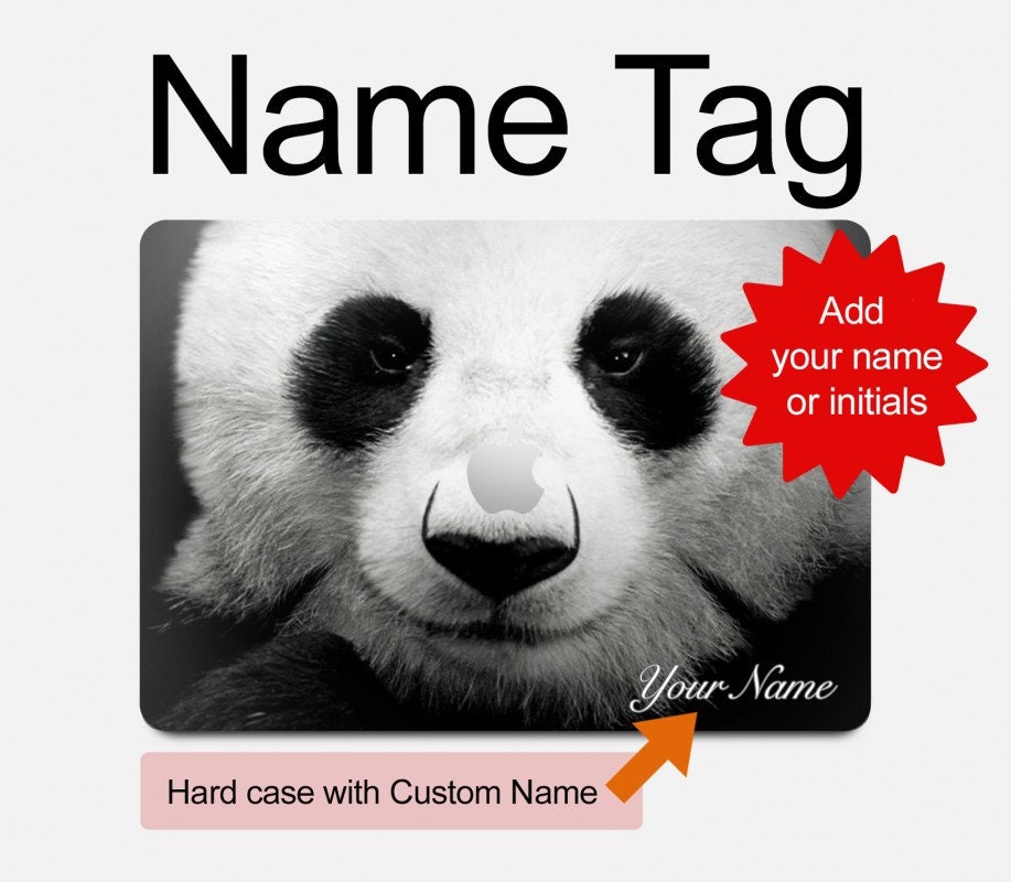 Panda Bear Hard Case for MacBook Pro 13, MacBook Air 13 Case