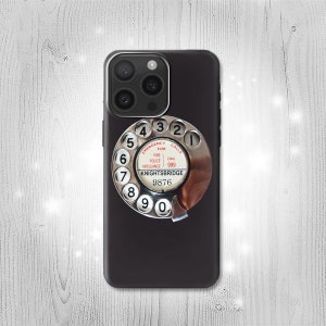 Vintage Rotary Phone Dial On Hard & Leather Flip Case iPhone 15 Pro Max Plus Samsung Galaxy Z Flip 5 Fold5 Note S23 A14 Google Pixel