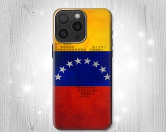 Venezuela Football Copa Flag Hard & Leather Flip Case iPhone 15 Pro Max Plus Samsung Galaxy Z Flip 5 Fold5 Note S23 A14 Google Pixel
