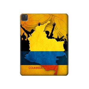 Hårt fodral med colombiansk fotbollskarta och flagga för iPad 6 5 9.7 iPad mini 6 7 iPad Pro 12.9 11 10.5 10.2 iPad Air 3 4 5 iPad Air (2026)