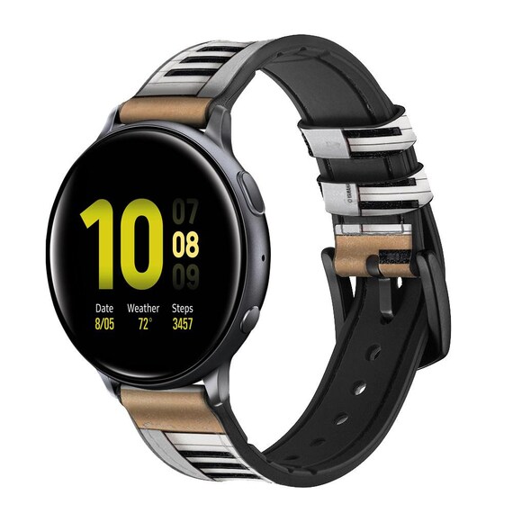 Cinturino per orologio intelligente in pelle e silicone per pianoforte digitale con tastiera per orologio da polso Samsung Garmin Fossil 18 24 mm Etsy Italia