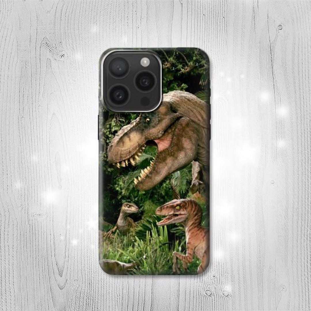 iPhone - リバー•Felix Trex Raptor Dinosaur Hard & Leather Flip Case iPhone 16 Pro