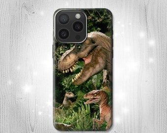 Trex Raptor Dinosaur Hard & Leather Flip Case iPhone 15 Pro Max Plus Samsung Galaxy Z Flip 5 Fold5 Note S23 A14 Google Pixel