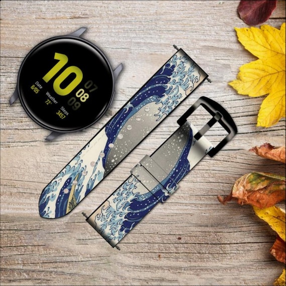 Hokusai the Great Wave off Kanagawa Leather & Silicone Smart Watch
