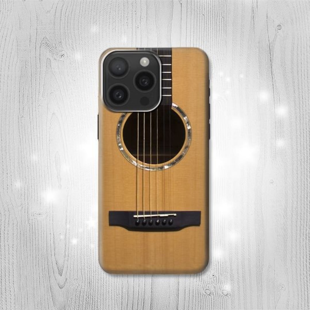 Acoustic Guitar Hard & Leather Flip Case iPhone 17 Pro Max Air
