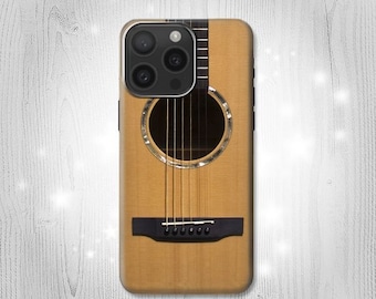 Acoustic Guitar Hard & Leather Flip Case iPhone 17 Pro Max Air
