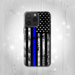 Étui rigide et rabattable en cuir fin bleu avec drapeau des États-Unis pour iPhone 16 Pro Max Plus Samsung Galaxy Z Flip 6 Fold6 Note S24 A15 Google Pixel