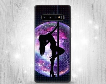 Funda rígida de cuero con tapa para baile en barra disco con diseño de chica sexy Huawei Motorola Moto G Stylus Power Motorola Razr 70 Nokia OnePlus Sony Xperia
