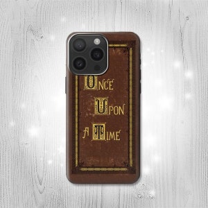 Once Upon a Time Book Cover Hard & Leather Flip Case iPhone 15 Pro Max Plus Samsung Galaxy Z Flip 5 Fold5 Note S23 A14 Google Pixel