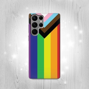 Pride Flag LGBT Hard & Leather Flip Case Huawei Motorola Moto G Stylus Power Motorola Razr 50 Nokia OnePlus Sony Xperia