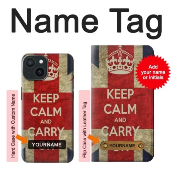 Keep Calm and Carry on Hard & Leather Flip Case iPhone 17 Pro Max Air  Samsung Galaxy Z Flip 7 Fold 7 Note S25 A17 Google Pixel - Etsy