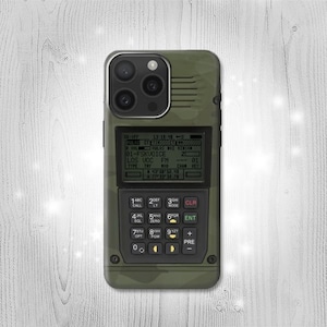 Custodia rigida e in pelle con stampa grafica radio militare per iPhone 16 Pro Max Plus Samsung Galaxy Z Flip 6 Fold6 Note S24 A15 Google Pixel