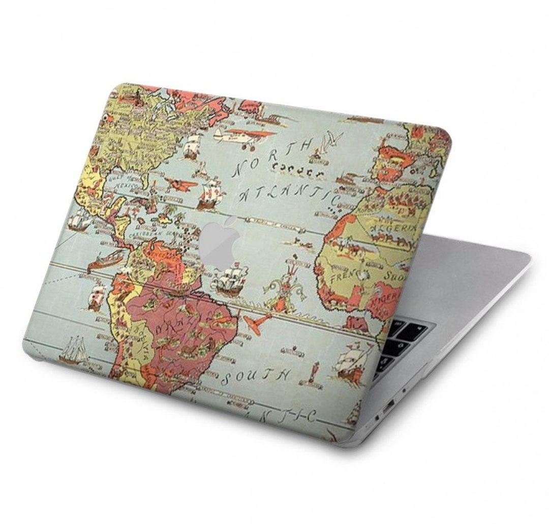 Vintage World Map Hard Case for MacBook Pro 13, MacBook Air 13 Case ...