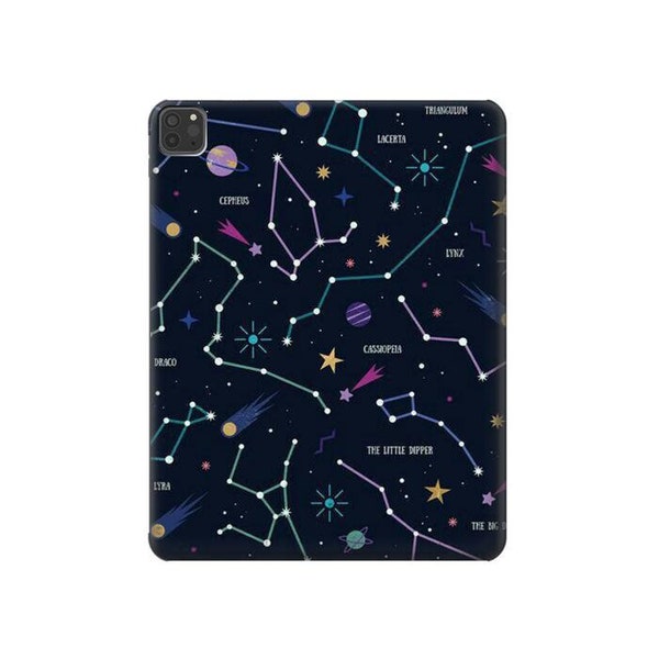 Star Map Zodiac Constellations  Hard Back Case for iPad 6 5 9.7 iPad mini 4 5 iPad Pro 12.9 11 10.5 10.2 iPad Air 3 4 5 iPad Air (2022)