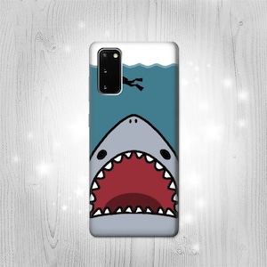 Cartoon Shark Sea Diving Hard & Leather Flip Case Huawei Motorola Moto G Stylus Power Motorola Razr 50 Nokia OnePlus Sony Xperia