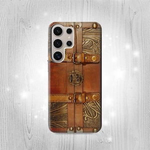 Treasure Chest Hard & Leather Flip Case Huawei Motorola Moto G Stylus Power Motorola Razr 50 Nokia OnePlus Sony Xperia