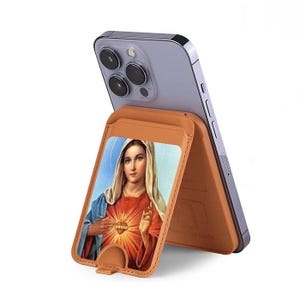 Die Jungfrau Maria Santa Maria Grafik Magnet Kartenhalter mit MagSafe für iPhone 16 15 14 13 Pro Max und andere Smartphone