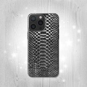 Étui à rabat rigide et en cuir imprimé peau de python pour iPhone 16 Pro Max Plus Samsung Galaxy Z Flip 6 Fold6 Note S24 A15 Google Pixel