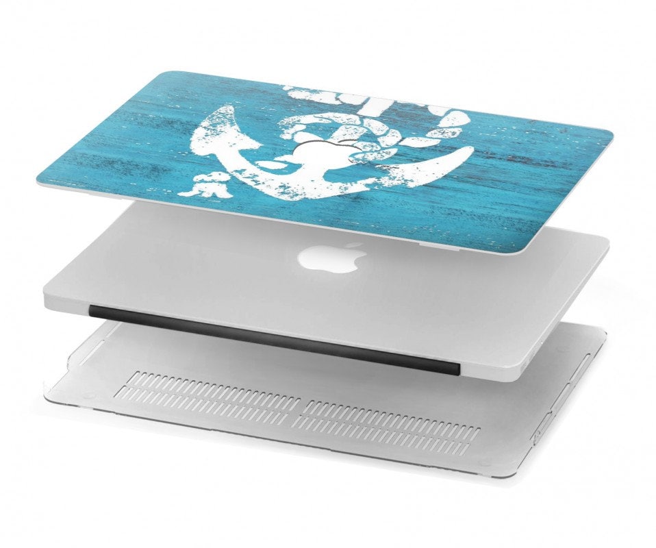 Marine Anchor Blue Hard Case for MacBook Pro 13, MacBook Air 13