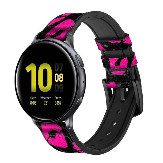Smart Watch with Pink and Black Straps Justice Unisex Tween Smart Watch with Silicone Strap in Pink  main image 4