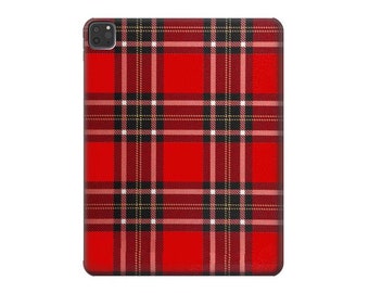 Tartan Red Pattern Hard Back Case for iPad 6 5 9.7 iPad mini 6 7 iPad Pro 12.9 11 10.5 10.2 iPad Air 3 4 5 iPad Air (2024)