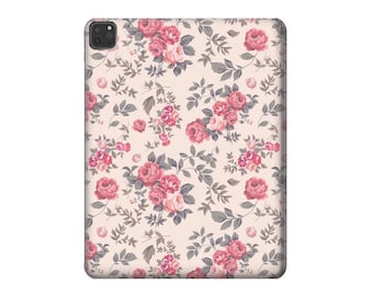 Vintage Rose Pattern Hard Back Case for iPad 6 5 9.7 iPad mini 4 5 iPad Pro 12.9 11 10.5 10.2 iPad Air 3 4 5 iPad Air (2022)