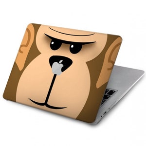 Cute Grumpy Monkey Cartoon  Hard Case for MacBook Pro 13, MacBook Air 13 Case A2337 A2338 M1, MacBook Pro 16 inch 15 inch 12 inch