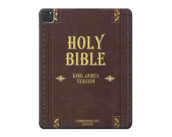 Holy Bible Cover King James Version Hard Back Case for iPad 6 5 9.7 iPad mini 6 7 iPad Pro 12.9 11 10.5 10.2 iPad Air 3 4 5 iPad Air (2024)