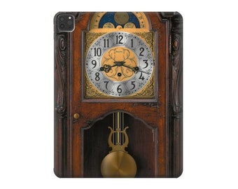 Grandfather Clock Antique Clock  Hard Back Case for iPad 6 5 9.7 iPad mini 4 5 iPad Pro 12.9 11 10.5 10.2 iPad Air 3 4 5 iPad Air (2022)