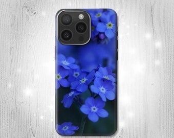 Forget me not Flowers Hard & Leather Flip Case iPhone 15 Pro Max Plus Samsung Galaxy Z Flip 5 Fold5 Note S23 A14 Google Pixel