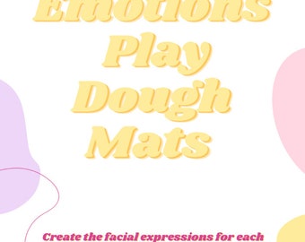 Colorful Emotions Play Dough Mats