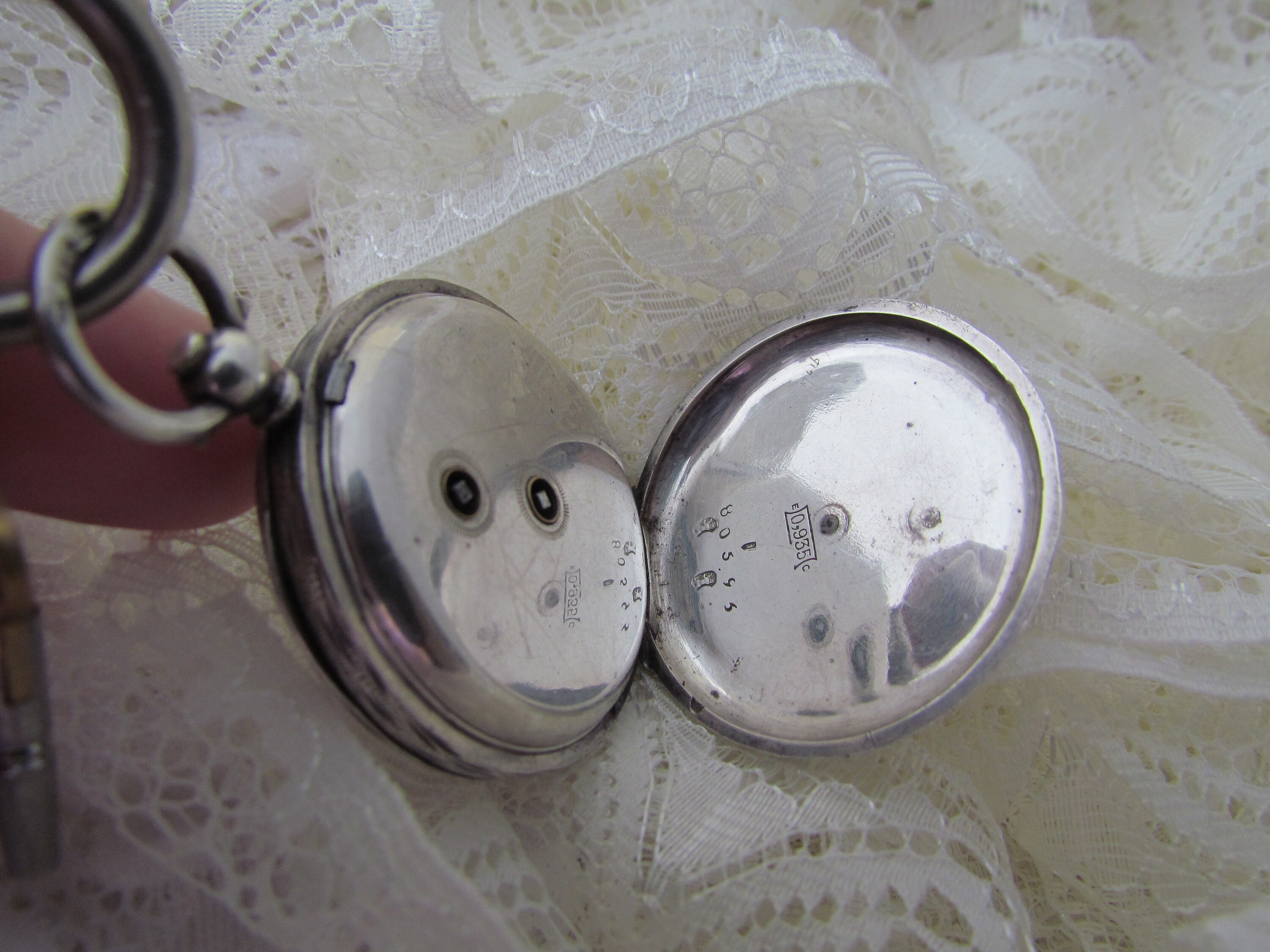 Antique Ladies Sterling Silver Pocket Watch/fob Watch - Hand 