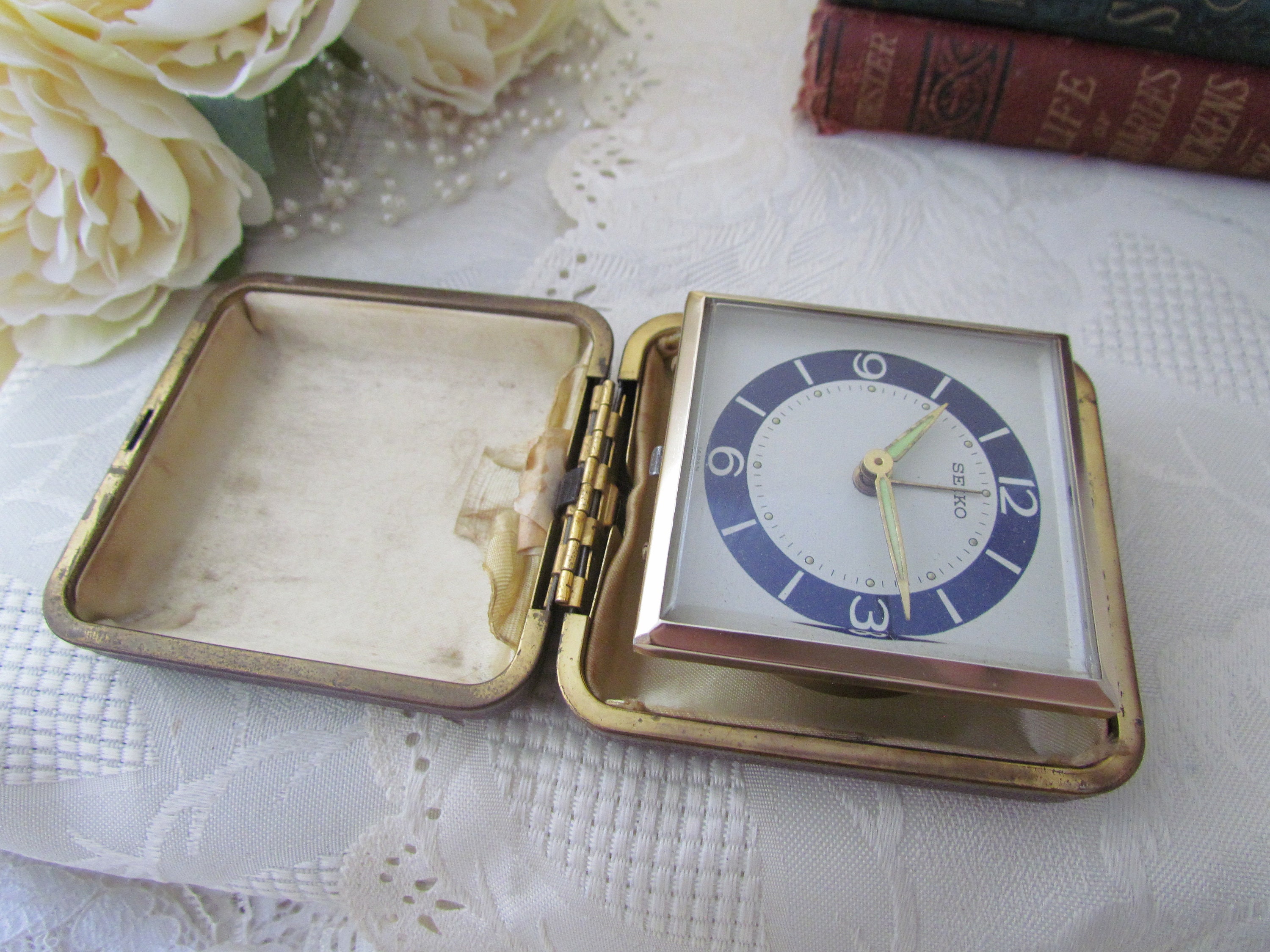 ビンテージ セイコー トラベル アラーム クロック - 手巻き機械式